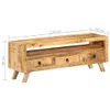 vidaXL TV-Schrank 110x30x40 cm Massivholz Mango -  TV-Möbel Produktbild-Vorschau 10