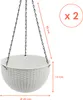 2.06 cesto sospeso RATTAN con catena nera - set di 2 / Anteprima dell’immagine prodotto 2