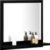 vidaXL Koupelnové zrcadlo černé 40x10,5x37 cm Dřevěný Náhled obrázku produktu 3