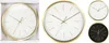 Orologio da parete rotondo in oro bianco 25 cm Anteprima dell’immagine prodotto 4