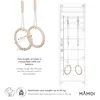 MAMOI® Balançoire trapèze, anneaux de gymnastique en bois, Voir les images du produit 2