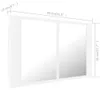 vidaXL LED koupelnová zrcadlová skříňka bílá 80x12x45 cm Náhled obrázku produktu 5