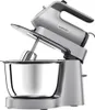 A silver Kenwood hand mixer with a mixing bowl, shown from a side angle. Produktbild-Vorschau