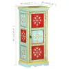 vidaXL Highboard Handbemalt 40x30x90 cm Mango Massivholz Produktbild-Vorschau 6