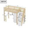 Flieks Lit superposé 90x200 avec armoire, Lit surélevé avec Voir les images du produit 4