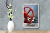 Blechschild Reise 12x18cm Rovinji Kroatien Boote rot Haus Produktbild-Vorschau 4