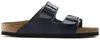 Birkenstock Arizona Damen-Pantoletten in Blau – schmale Produktbild-Vorschau 4