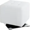 Pouf HAKU cromato, bianco - ecopelle, metallo, L/A/P: Anteprima dell’immagine prodotto 4