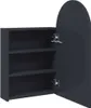 vidaXL Spiegelschrank mit LED-Beleuchtung Gewölbt Grau Produktbild-Vorschau 5