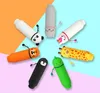 A collection of cute animal-shaped pencil cases arranged in a circle on a colorful background. Anteprima dell’immagine prodotto