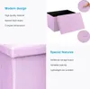 Intirilife Faltbare Sitzbank 49x30x30 cm in LOTUS ROSA - Produktbild-Vorschau 3