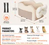 Product image with dimensions and specifications for a pet car seat. Podgląd zdjęcia produktu