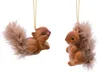 Christbaumschmuck Kunststoff / Samt Eichhörnchen 6cm braun Produktbild-Vorschau 1