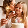 Wunderkerze 15 cm | Gold Zahl: 6 Produktbild-Vorschau 4
