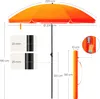 ACAZA Stockschirm - Strandschirm - 200 cm Durchmesser - Produktbild-Vorschau 4