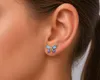 Ohrringe Schmetterling 925 Silber vergoldet Damen Kinder Produktbild-Vorschau 2