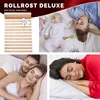 A collage of images showing a roll-up bed frame, a mother and baby sleeping, a couple sleeping, and a woman sleeping. Produktbild-Vorschau