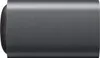 A close-up side view of a dark gray, brushed metal cylindrical object, likely a speaker or soundbar. Anteprima dell’immagine prodotto