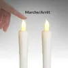 Monzana Lot de 4 Bougies LED en cire véritable Chandelle Voir les images du produit 1