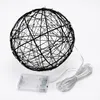 Relaxdays LED-decoratieve bol, op batterijen, draadbol, Productafbeelding-voorbeeld 6