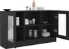 vidaXL Vitrína čierna 120x30,5x70 cm Materiál drevo Náhľad obrázku produktu 7
