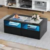 Tavolino Merax con LED e piano in vetro, tavolino da Anteprima dell’immagine prodotto 3