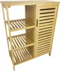 BEGRYF Bambus Badschrank 87,5x66x33 cm, Hochschrank mit Tür Produktbild-Vorschau 1