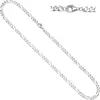 JOBO Figarokette 925 Silber diamantiert 60 cm Kette Produktbild-Vorschau 1