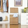 Songmics Wäschekorb Rattan 90L faltbar Natural Produktbild-Vorschau 2