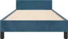 vidaXL Bettgestell ohne Matratze Dunkelblau 100x200 cm Samt Produktbild-Vorschau 4