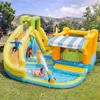 Kinder Hüpfburg mit Gebläse und Wasserrutsche Castle Produktbild-Vorschau 1
