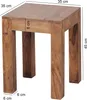 Tavolino in legno massiccio Wohnling 35 x 35 x 45 Sheesham; Anteprima dell’immagine prodotto 2