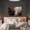 STYLER, tableau en verre 80x120 cm, lion avec des fleurs, Voir les images du produit 2