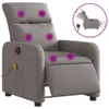 Massagesessel Elektrisch Taupe Stoff Produktbild-Vorschau 1