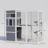 PawHut Katzengehege Outdoor Katzenhaus Holz mit 3 Produktbild-Vorschau 3