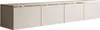 A long, low, wall-mounted cabinet with four doors and a gold trim. Produktbild-Vorschau