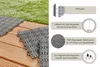 Fliese Grau 7er-Set 1m² Terrasse 38 x 38 cm Kunststoff Produktbild-Vorschau 10