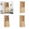 vidaXL Highboard Sonoma Eiche 69,5x34x180 cm Holzwerkstoff Produktbild-Vorschau 1