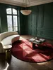 Teppich Rot rund Musteransicht von oben Designkollektion_#sku_BARK503119377814#