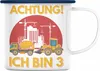 Trendation - Achtung Ich Bin 3 Emaille Tasse Geschenk Produktbild-Vorschau 1