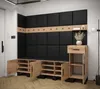 Garderobe ARTIN Set 9 mit gepolsterten Paneelen Industrial Produktbild-Vorschau 3