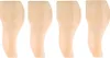 Four wooden furniture legs are arranged side-by-side against a white background. Produktbild-Vorschau