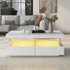 Merax Table basse haute brillance avec éclairage LED, Table Voir les images du produit 12