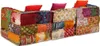 vidaXL Pouf modulaire 3 places patchwork tissu Voir les images du produit 8