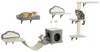 PawHut Klimmuur voor katten, 4-delig. Klimmuurset voor Productafbeelding-voorbeeld 1