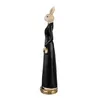Clayre & Eef Figur Kaninchen 20 cm Weiß Schwarz Polyresin Produktbild-Vorschau 2