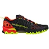 Trailrunningschuhe Bushido II von La Sportiva in Schwarz mit leuchtend gelben und roten Akzenten. Produktbild-Vorschau