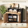 Commode vintage avec structure en bois & côtés noirs - le Voir les images du produit 7