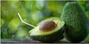 Wanduhr aus Glas mit Motiv Avocado Anschnitt- 60 x 30 cm - Produktbild-Vorschau 1