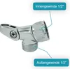 Gelenkstück 1/2" Gewinde zur Aufnahme von Handbrause und Produktbild-Vorschau 3